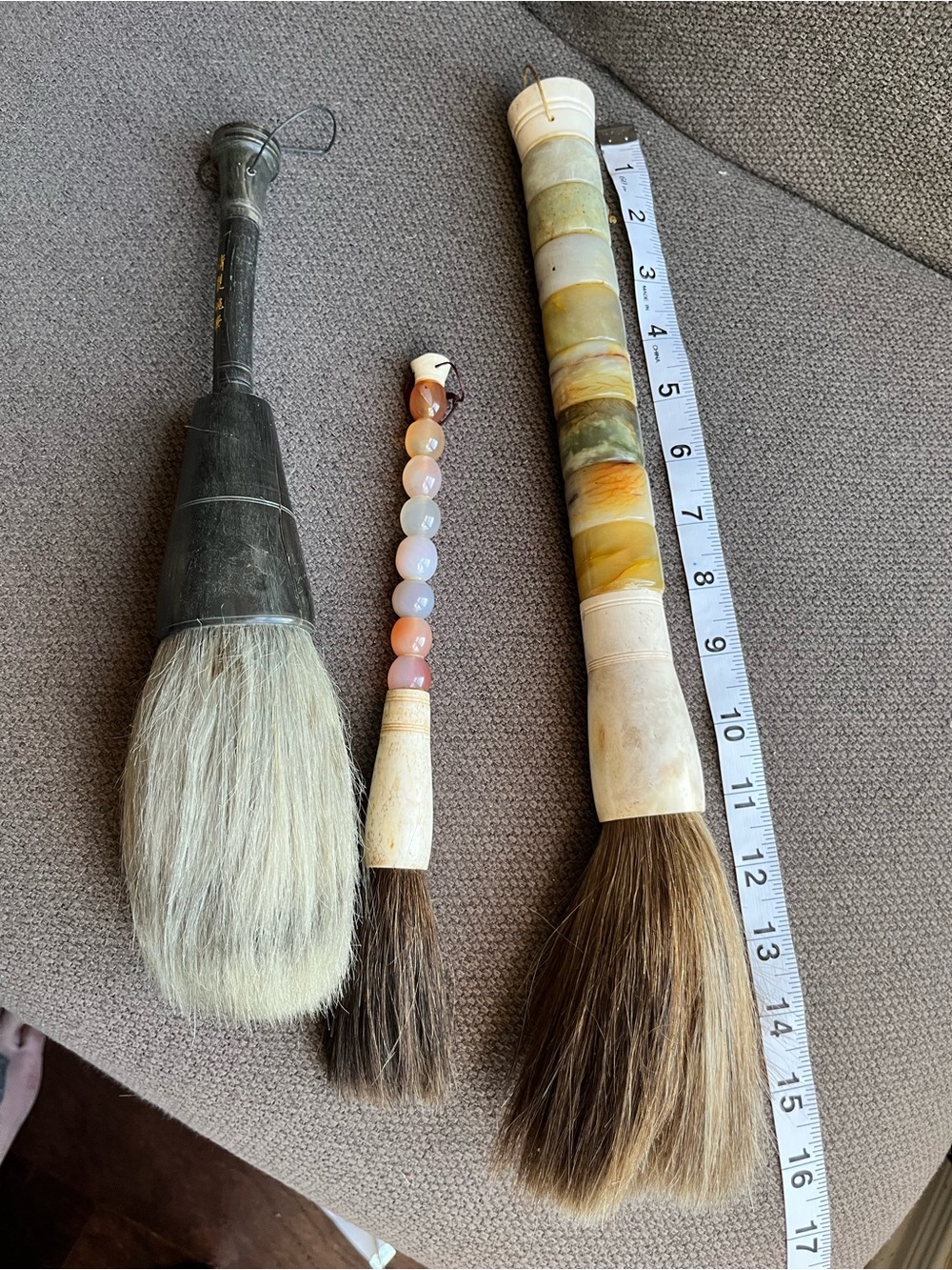 3 Vintage Chinese Calligraphy Brushes - Picture 9 of 9